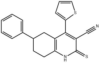 6-phenyl-4-thien-2-yl-2-thioxo-1,2,5,6,7,8-hexahydroquinoline-3-carbonitrile 구조식 이미지
