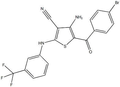 4-amino-5-(4-bromobenzoyl)-2-[3-(trifluoromethyl)anilino]-3-thiophenecarbonitrile Structure