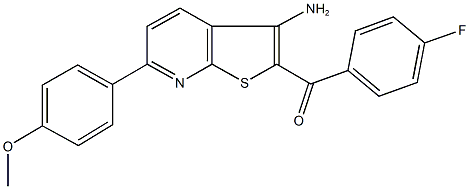 [3-amino-6-(4-methoxyphenyl)thieno[2,3-b]pyridin-2-yl](4-fluorophenyl)methanone 구조식 이미지