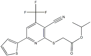 isopropyl {[3-cyano-6-(2-thienyl)-4-(trifluoromethyl)-2-pyridinyl]sulfanyl}acetate 구조식 이미지