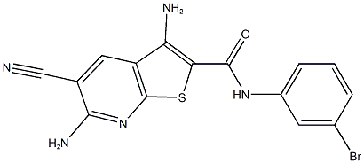 3,6-diamino-N-(3-bromophenyl)-5-cyanothieno[2,3-b]pyridine-2-carboxamide 구조식 이미지