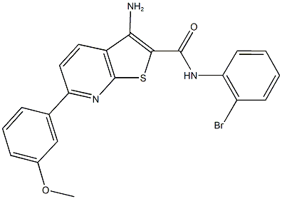 3-amino-N-(2-bromophenyl)-6-(3-methoxyphenyl)thieno[2,3-b]pyridine-2-carboxamide 구조식 이미지