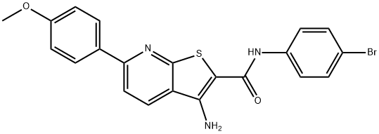 3-amino-N-(4-bromophenyl)-6-(4-methoxyphenyl)thieno[2,3-b]pyridine-2-carboxamide 구조식 이미지