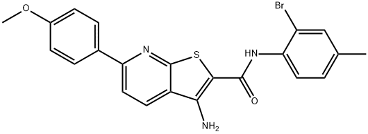 3-amino-N-(2-bromo-4-methylphenyl)-6-(4-methoxyphenyl)thieno[2,3-b]pyridine-2-carboxamide Structure