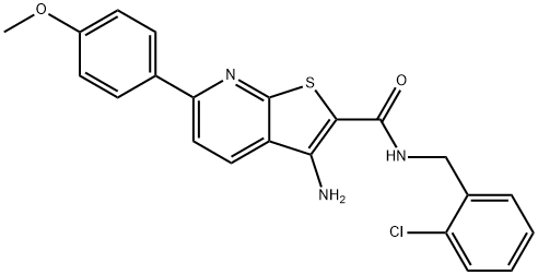 3-amino-N-(2-chlorobenzyl)-6-(4-methoxyphenyl)thieno[2,3-b]pyridine-2-carboxamide Structure