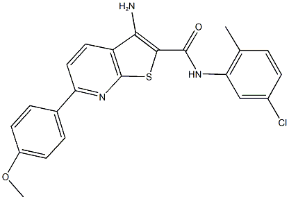 3-amino-N-(5-chloro-2-methylphenyl)-6-(4-methoxyphenyl)thieno[2,3-b]pyridine-2-carboxamide 구조식 이미지