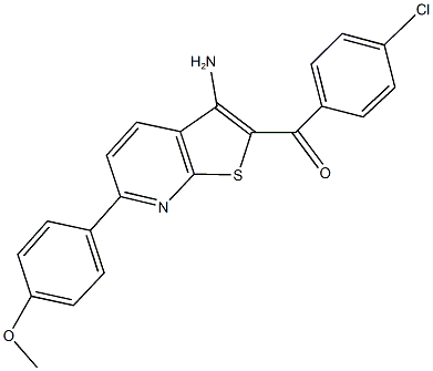 [3-amino-6-(4-methoxyphenyl)thieno[2,3-b]pyridin-2-yl](4-chlorophenyl)methanone Structure