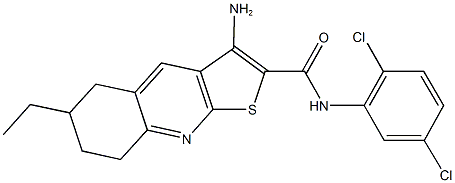 3-amino-N-(2,5-dichlorophenyl)-6-ethyl-5,6,7,8-tetrahydrothieno[2,3-b]quinoline-2-carboxamide Structure