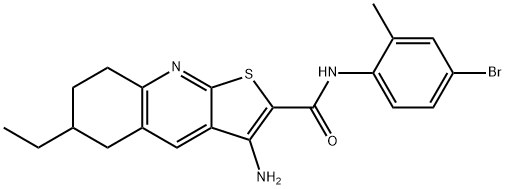 3-amino-N-(4-bromo-2-methylphenyl)-6-ethyl-5,6,7,8-tetrahydrothieno[2,3-b]quinoline-2-carboxamide Structure