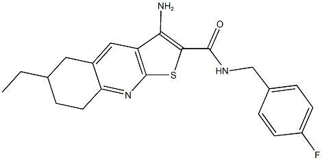 3-amino-6-ethyl-N-(4-fluorobenzyl)-5,6,7,8-tetrahydrothieno[2,3-b]quinoline-2-carboxamide Structure