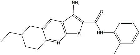 3-amino-6-ethyl-N-(2-methylphenyl)-5,6,7,8-tetrahydrothieno[2,3-b]quinoline-2-carboxamide Structure