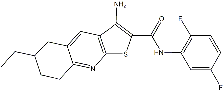 3-amino-N-(2,5-difluorophenyl)-6-ethyl-5,6,7,8-tetrahydrothieno[2,3-b]quinoline-2-carboxamide Structure