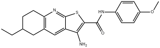 3-amino-6-ethyl-N-(4-methoxyphenyl)-5,6,7,8-tetrahydrothieno[2,3-b]quinoline-2-carboxamide Structure