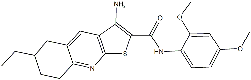 3-amino-N-(2,4-dimethoxyphenyl)-6-ethyl-5,6,7,8-tetrahydrothieno[2,3-b]quinoline-2-carboxamide 구조식 이미지