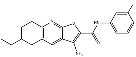 3-amino-6-ethyl-N-(3-fluorophenyl)-5,6,7,8-tetrahydrothieno[2,3-b]quinoline-2-carboxamide Structure