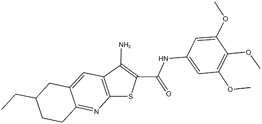 3-amino-6-ethyl-N-(3,4,5-trimethoxyphenyl)-5,6,7,8-tetrahydrothieno[2,3-b]quinoline-2-carboxamide Structure