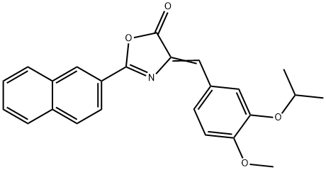 4-(3-isopropoxy-4-methoxybenzylidene)-2-(2-naphthyl)-1,3-oxazol-5(4H)-one Structure