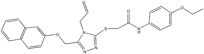 2-({4-allyl-5-[(2-naphthyloxy)methyl]-4H-1,2,4-triazol-3-yl}sulfanyl)-N-(4-ethoxyphenyl)acetamide Structure