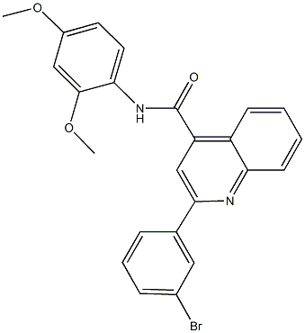 2-(3-bromophenyl)-N-(2,4-dimethoxyphenyl)-4-quinolinecarboxamide Structure