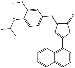 4-(4-isopropoxy-3-methoxybenzylidene)-2-(1-naphthyl)-1,3-oxazol-5(4H)-one 구조식 이미지