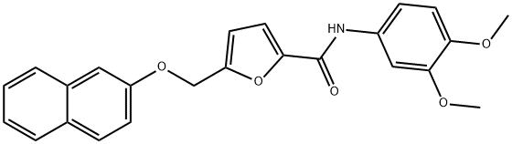 N-(3,4-dimethoxyphenyl)-5-[(2-naphthyloxy)methyl]-2-furamide 구조식 이미지