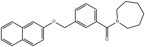 1-{3-[(2-naphthyloxy)methyl]benzoyl}azepane 구조식 이미지