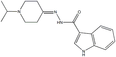 N'-(1-isopropyl-4-piperidinylidene)-1H-indole-3-carbohydrazide 구조식 이미지