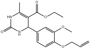 ethyl 4-[4-(allyloxy)-3-methoxyphenyl]-6-methyl-2-oxo-1,2,3,4-tetrahydropyrimidine-5-carboxylate 구조식 이미지