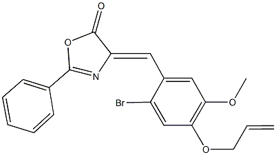 4-[4-(allyloxy)-2-bromo-5-methoxybenzylidene]-2-phenyl-1,3-oxazol-5(4H)-one Structure