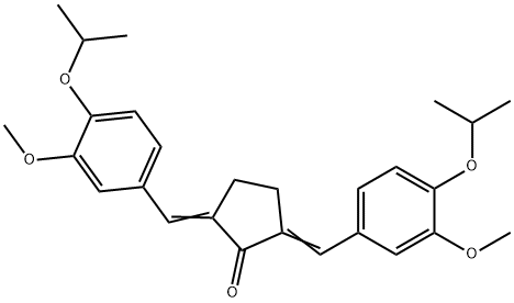 2,5-bis(4-isopropoxy-3-methoxybenzylidene)cyclopentanone 구조식 이미지