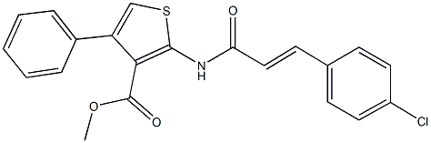 methyl 2-{[3-(4-chlorophenyl)acryloyl]amino}-4-phenyl-3-thiophenecarboxylate Structure