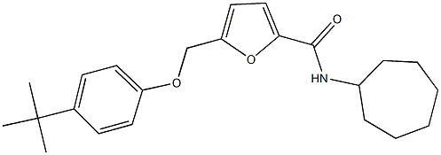 5-[(4-tert-butylphenoxy)methyl]-N-cycloheptyl-2-furamide 구조식 이미지