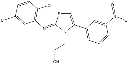 2-(2-[(2,5-dichlorophenyl)imino]-4-{3-nitrophenyl}-1,3-thiazol-3(2H)-yl)ethanol 구조식 이미지