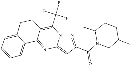 10-[(2,5-dimethyl-1-piperidinyl)carbonyl]-7-(trifluoromethyl)-5,6-dihydrobenzo[h]pyrazolo[5,1-b]quinazoline Structure