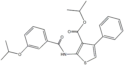 isopropyl 2-[(3-isopropoxybenzoyl)amino]-4-phenyl-3-thiophenecarboxylate Structure