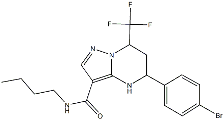 5-(4-bromophenyl)-N-butyl-7-(trifluoromethyl)-4,5,6,7-tetrahydropyrazolo[1,5-a]pyrimidine-3-carboxamide Structure