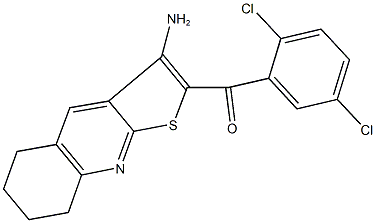 (3-amino-5,6,7,8-tetrahydrothieno[2,3-b]quinolin-2-yl)(2,5-dichlorophenyl)methanone 구조식 이미지