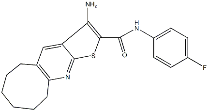 3-amino-N-(4-fluorophenyl)-5,6,7,8,9,10-hexahydrocycloocta[b]thieno[3,2-e]pyridine-2-carboxamide 구조식 이미지