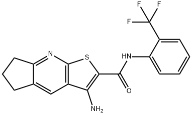 3-amino-N-[2-(trifluoromethyl)phenyl]-6,7-dihydro-5H-cyclopenta[b]thieno[3,2-e]pyridine-2-carboxamide Structure