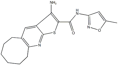 3-amino-N-(5-methyl-3-isoxazolyl)-5,6,7,8,9,10-hexahydrocycloocta[b]thieno[3,2-e]pyridine-2-carboxamide Structure