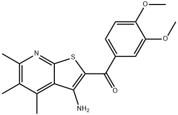 (3-amino-4,5,6-trimethylthieno[2,3-b]pyridin-2-yl)(3,4-dimethoxyphenyl)methanone 구조식 이미지