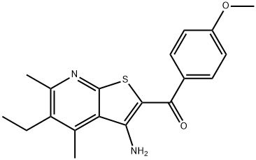 (3-amino-5-ethyl-4,6-dimethylthieno[2,3-b]pyridin-2-yl)(4-methoxyphenyl)methanone 구조식 이미지