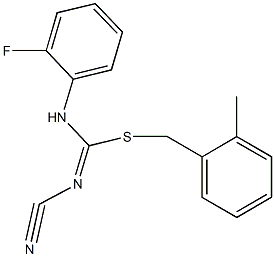 2-methylbenzyl N'-cyano-N-(2-fluorophenyl)imidothiocarbamate Structure