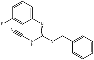 benzyl N'-cyano-N-(3-fluorophenyl)imidothiocarbamate Structure