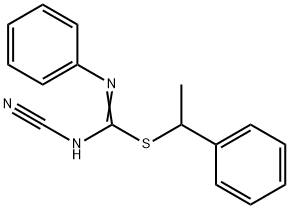 1-phenylethyl N'-cyano-N-phenylimidothiocarbamate Structure