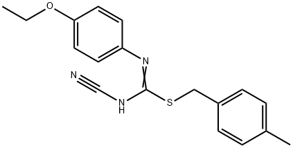 4-methylbenzyl N'-cyano-N-(4-ethoxyphenyl)imidothiocarbamate Structure