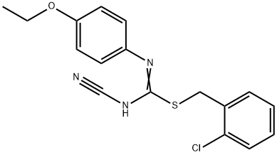2-chlorobenzyl N'-cyano-N-(4-ethoxyphenyl)imidothiocarbamate Structure