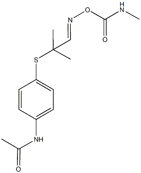 N-(4-{[1,1-dimethyl-2-({[(methylamino)carbonyl]oxy}imino)ethyl]sulfanyl}phenyl)acetamide 구조식 이미지