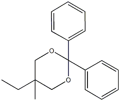 5-ethyl-5-methyl-2,2-diphenyl-1,3-dioxane Structure