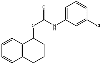 1,2,3,4-tetrahydro-1-naphthalenyl 3-chlorophenylcarbamate 구조식 이미지